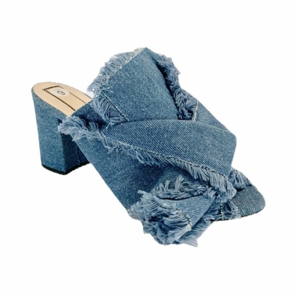N 21 Shoes - No 21 Denim Knotted Heeled Mules